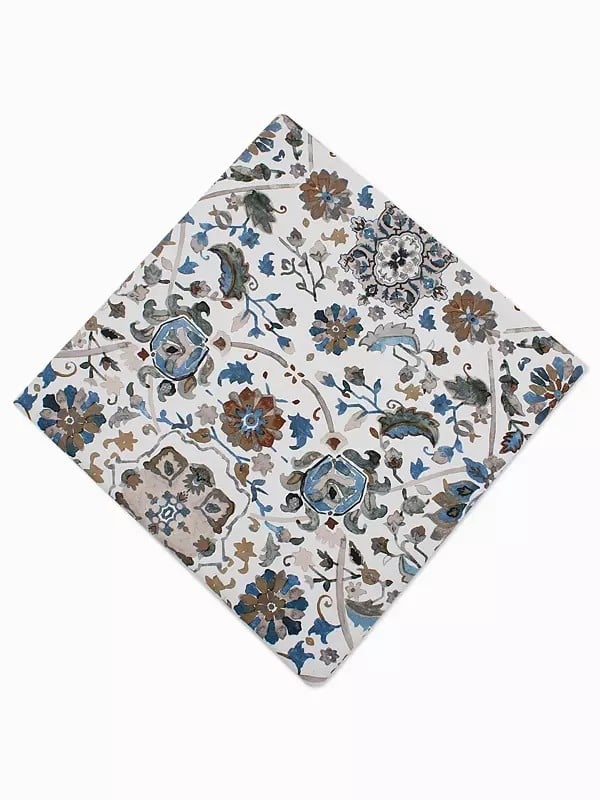 Exotic India Floral Kani Printed Cushion Cover 