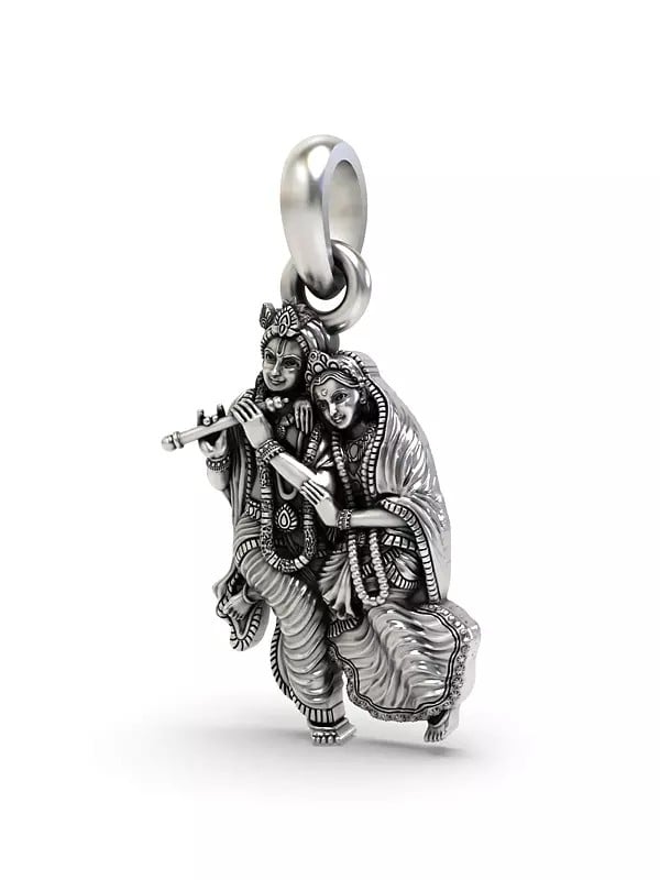 Exotic India Fluting Radha Krishna Pendant 