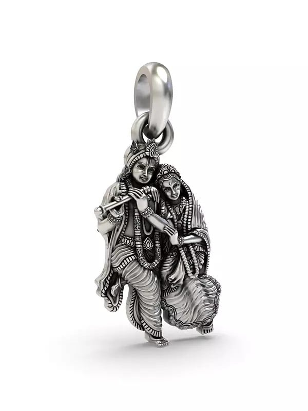 Exotic India Fluting Radha Krishna Pendant 