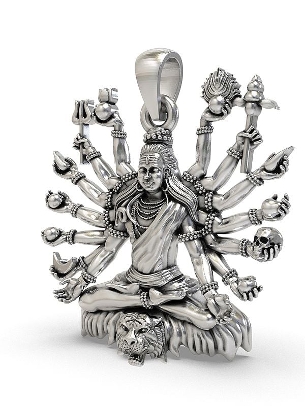 Exotic India Fourteen Armed Lord Shiva Pendant