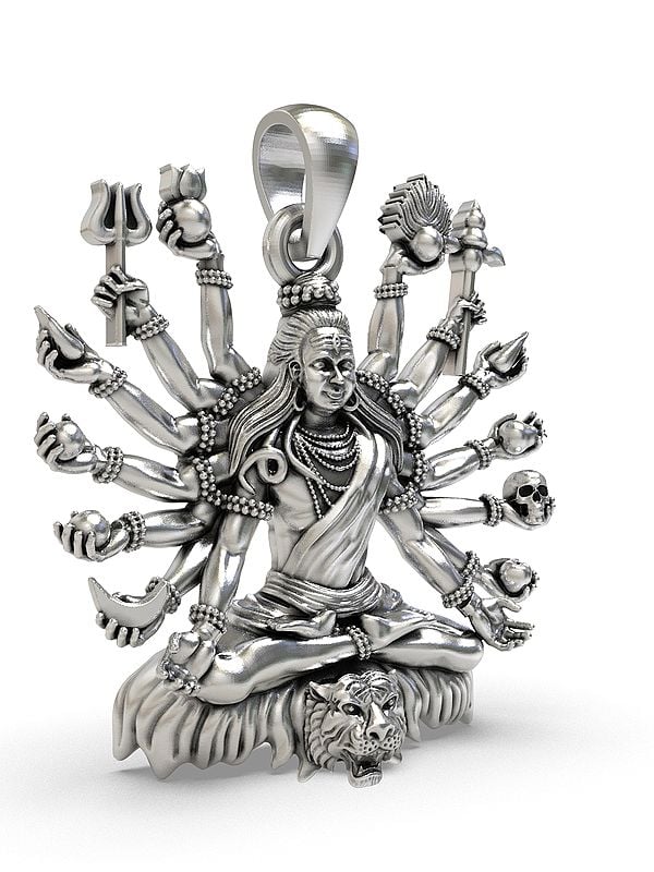 Exotic India Fourteen Armed Lord Shiva Pendant