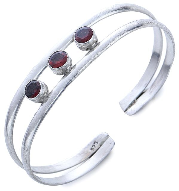 exotic india Garnet Bracelet with Sterling Silver
