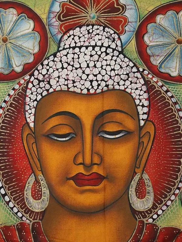 Exotic India Gautam Buddha | Batik Painting
