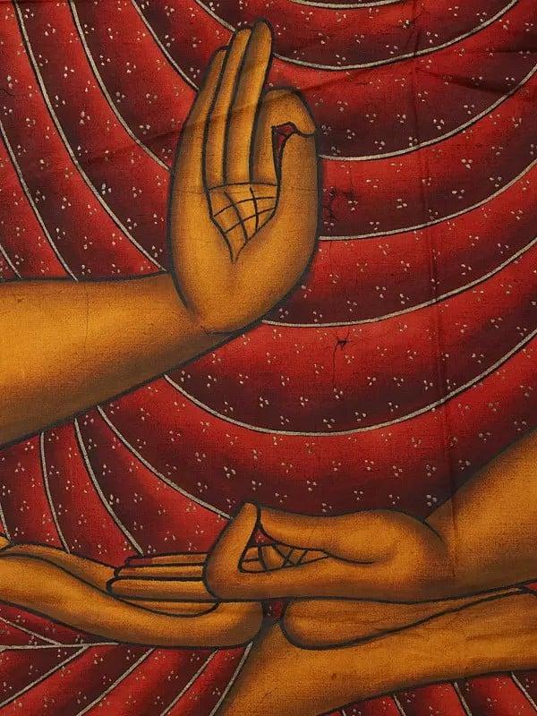 Exotic India Gautam Buddha | Batik Painting