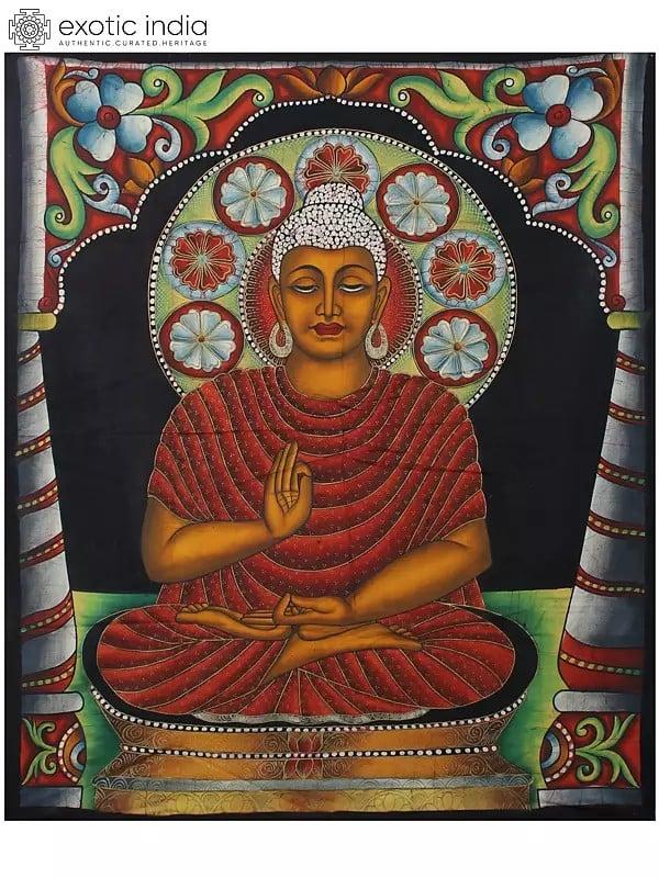 exotic india Gautam Buddha | Batik Painting