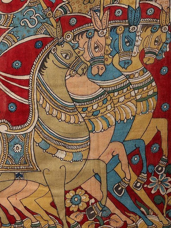Exotic India Gita Updesha | Kalamkari Painting