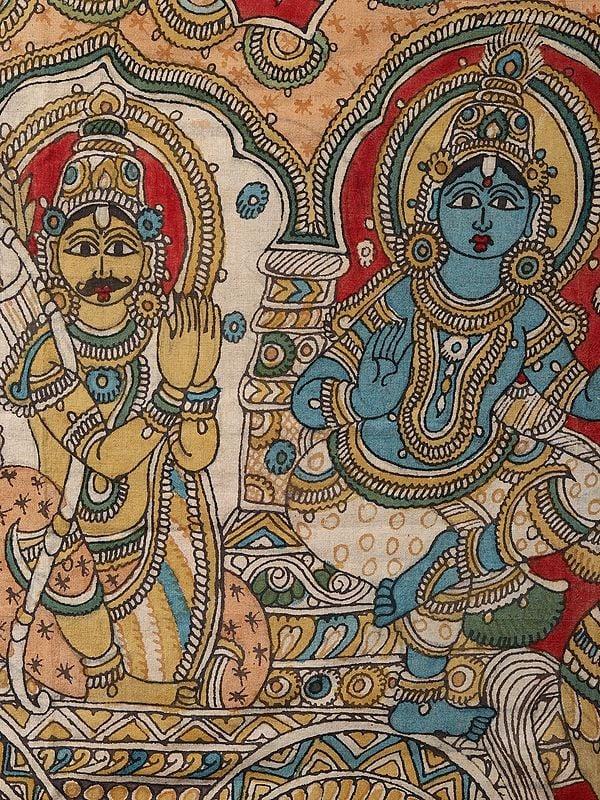 Exotic India Gita Updesha | Kalamkari Painting