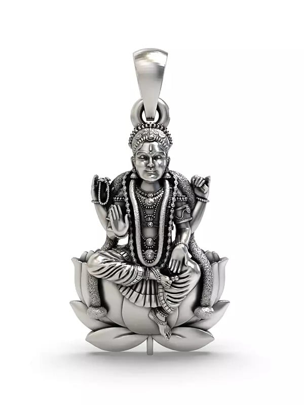 exotic india Goddess Bala Tripura Sundari Pendant
