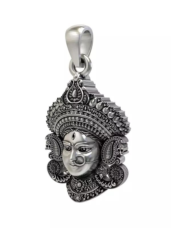 Exotic India Goddess Durga Face Pendant 