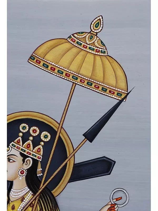 Exotic India Goddess Durga | Watercolor On Paper 