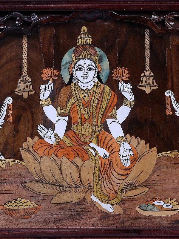Exotic India Goddess Gajalakshmi | Mysore Painting 