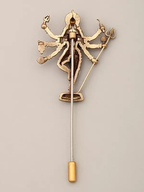 Exotic India Goddess Kali Brass Lapel Pin 
