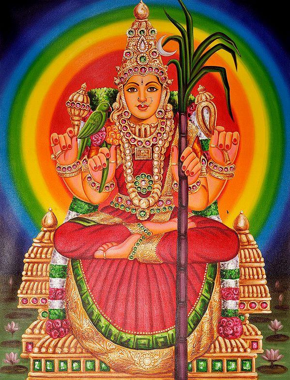 exotic india Goddess Lalita Oil Painting on Canvas