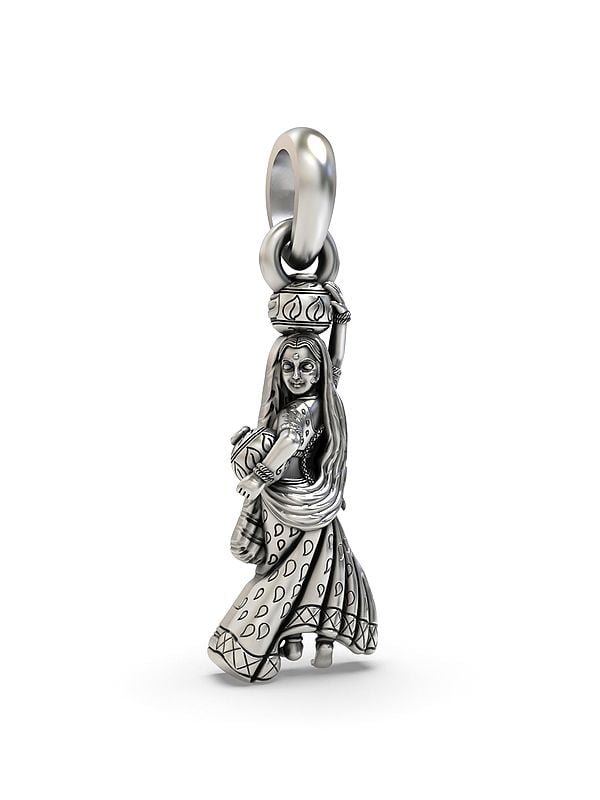 Exotic India Goddess Radha With Matka Pendant 