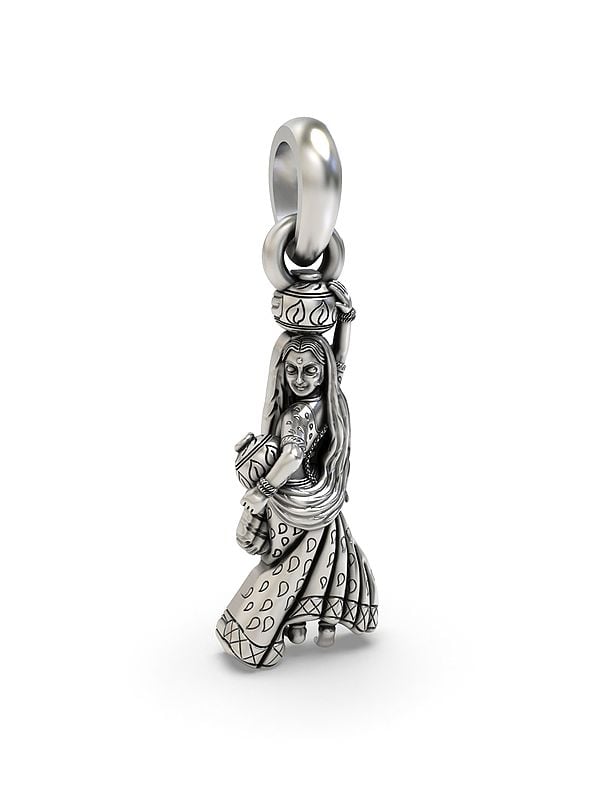 Exotic India Goddess Radha With Matka Pendant 
