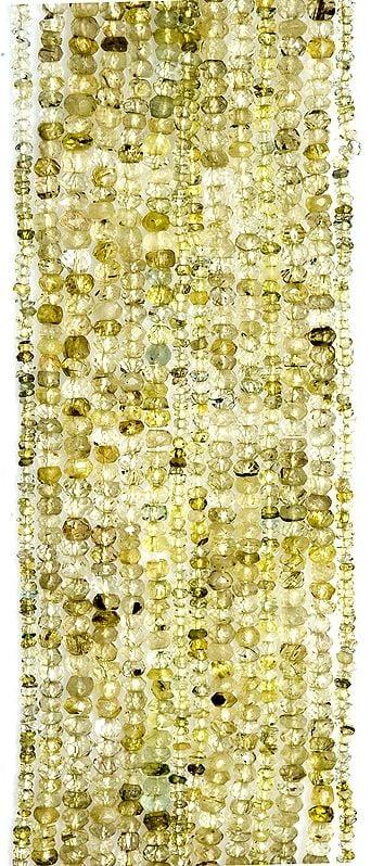 exotic india Golden Rutilated Israel Cut Rondells 