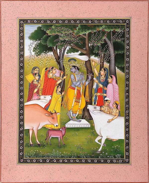 exotic india Gopis Pleasing Krishna 