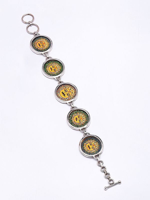Exotic India Hand-Painted Lord Surya Bracelet 
