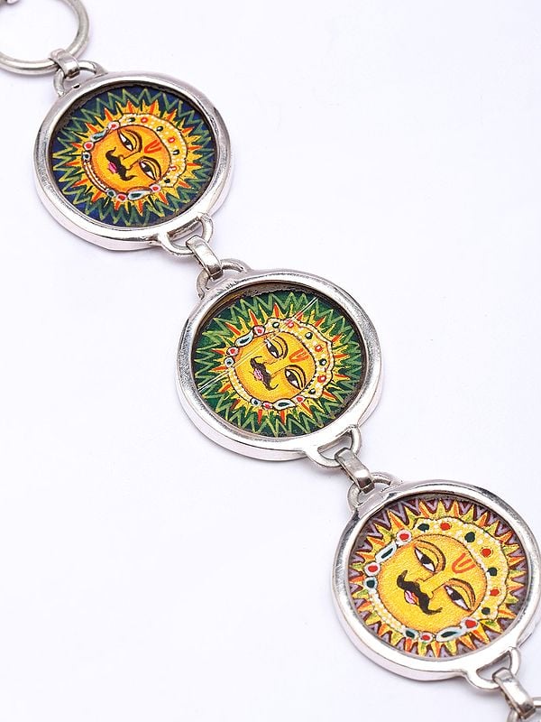 Exotic India Hand-Painted Lord Surya Bracelet 