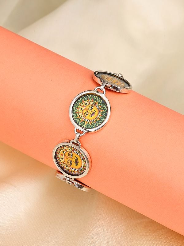 Exotic India Hand-Painted Lord Surya Bracelet 