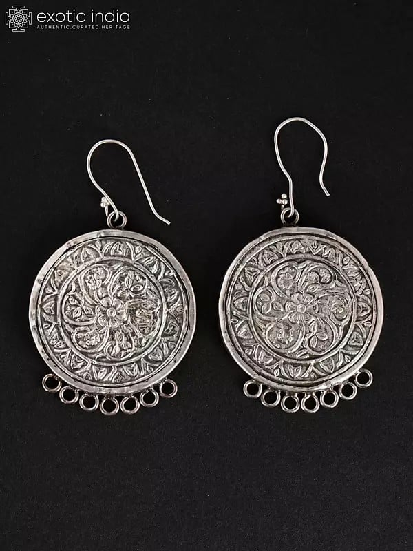 Exotic India Hand-Painted Shrinathji Hook Earrings
