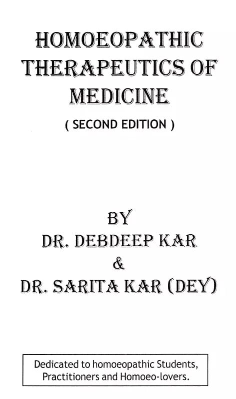 Exotic India Homeopathic Therapeutics Of Medicine 
