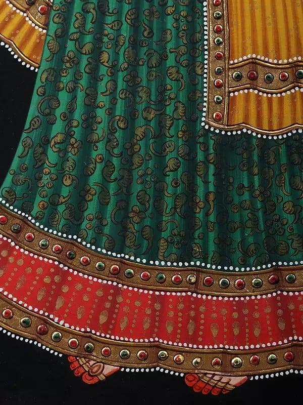 Exotic India Indian Royal Lady Looking At Rose 