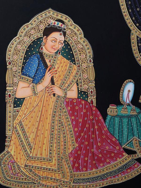 Exotic India Indian Royal Lady Making Her Choti 