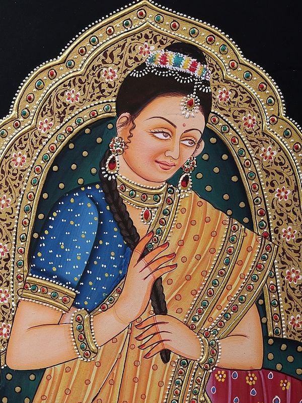 Exotic India Indian Royal Lady Making Her Choti 