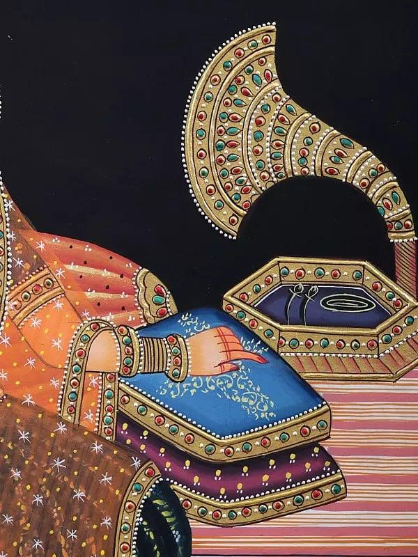 Exotic India Indian Royal Lady With Hukka 