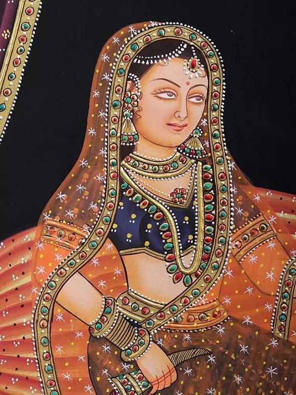 Exotic India Indian Royal Lady With Hukka 