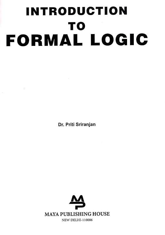 Exotic India Introduction To Formal Logic 
