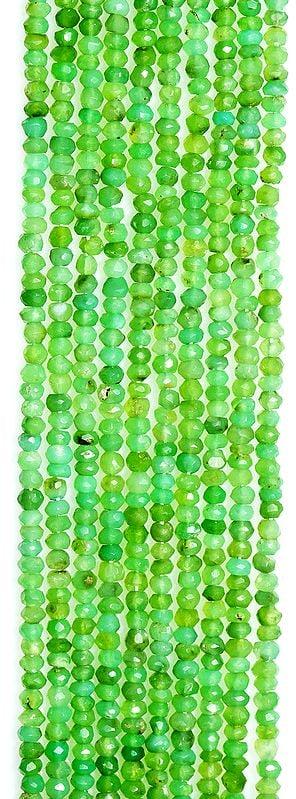 exotic india Israel Cut Chrysoprase Rondells