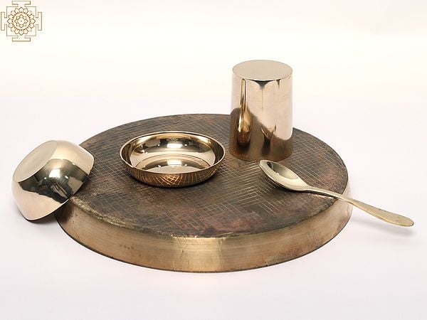 Exotic India Kansya Thali Set Of 5