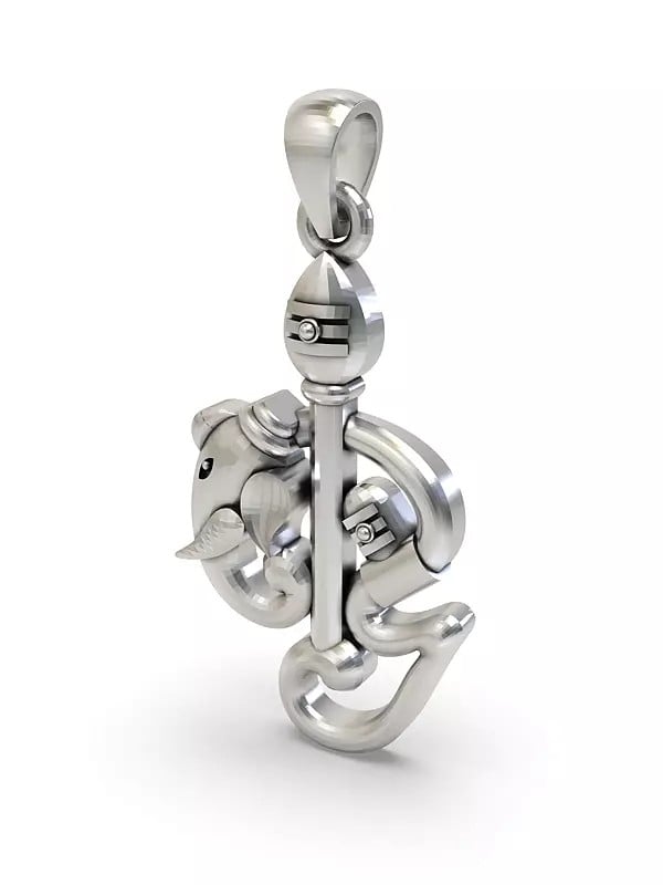 Exotic India Karttikeya Vel With Tamil Om Pendant