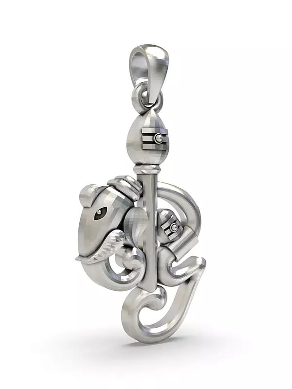 Exotic India Karttikeya Vel With Tamil Om Pendant