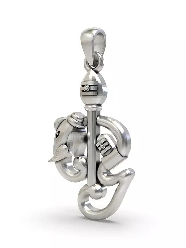 Exotic India Karttikeya Vel With Tamil Om Pendant