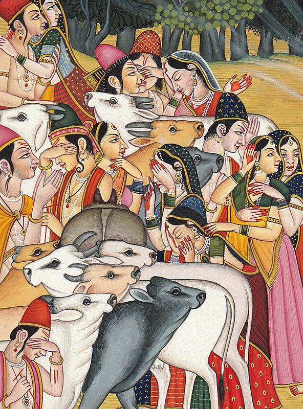 Exotic India Krishna Consumes Forest Fire