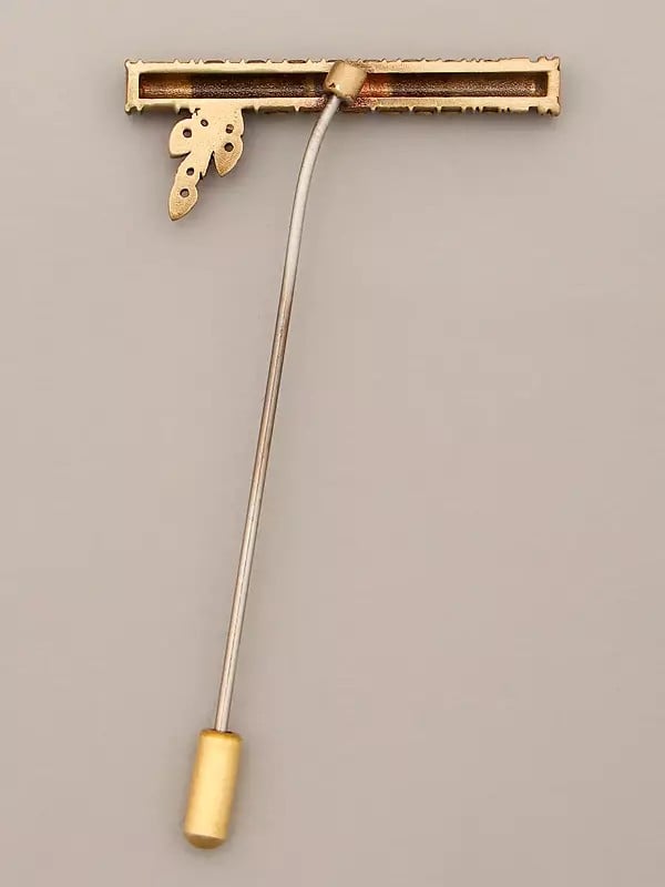 Exotic India Krishna's Flute Lapel Pin 