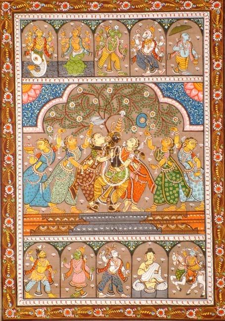 exotic india Krishna with Gopis