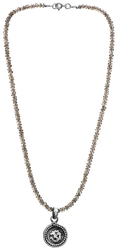 exotic india Labradorite Om (AUM) Necklace