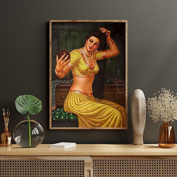 Exotic India Lady Dressing Herself 