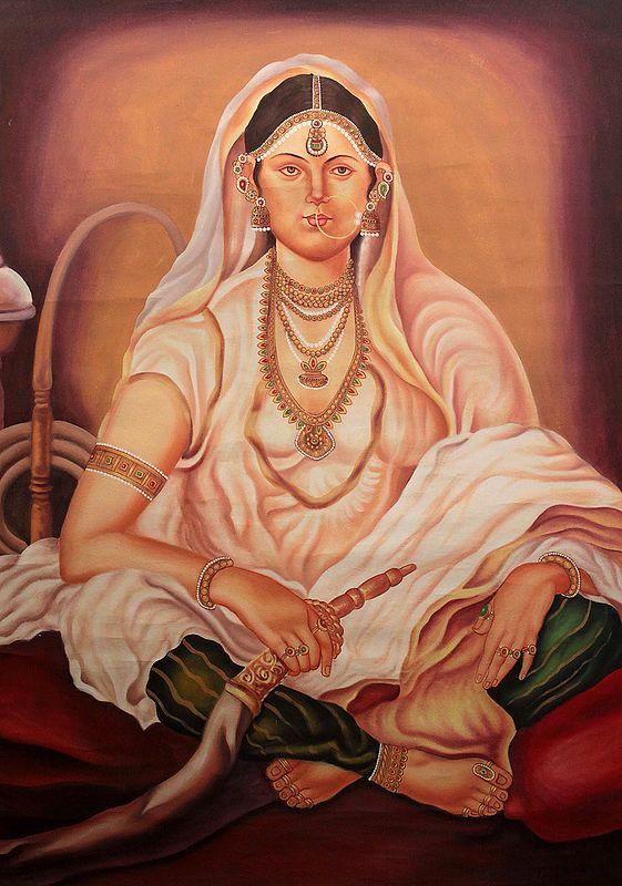 exotic india Lady with a Hookah