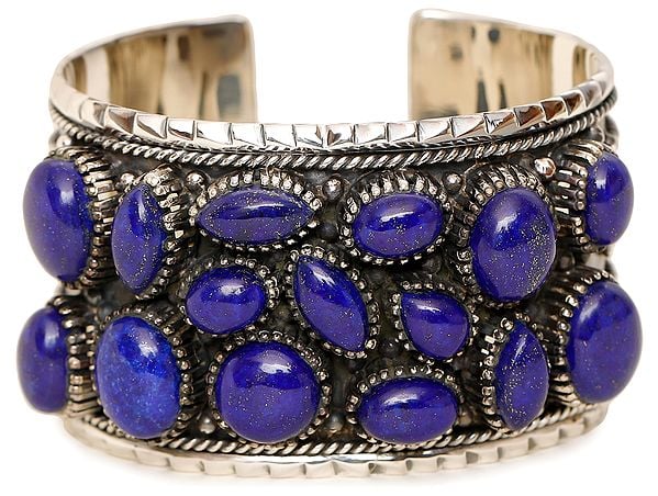 exotic india Lapis Lazuli Cuff Bracelet 