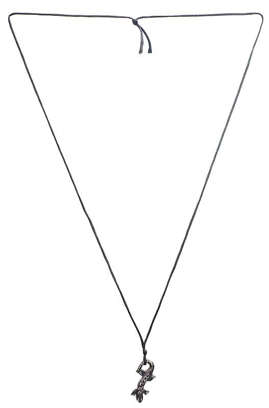 exotic india Lizard Cord Necklace