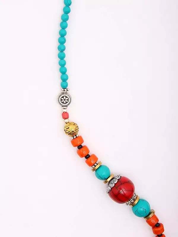 Exotic India Long Beaded Necklace With S-Hook 
