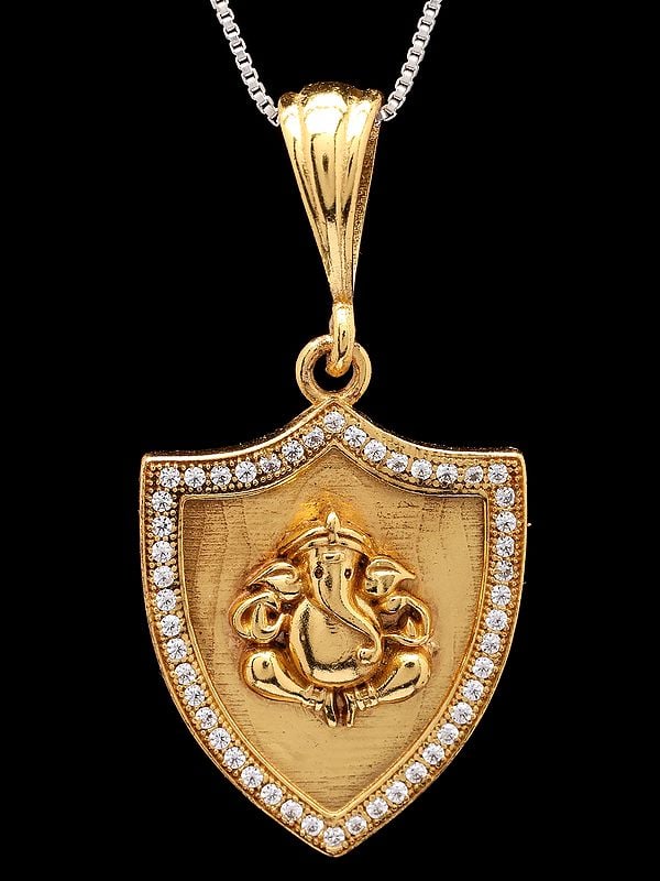 Exotic India Lord Ganesha Brass Pendant 