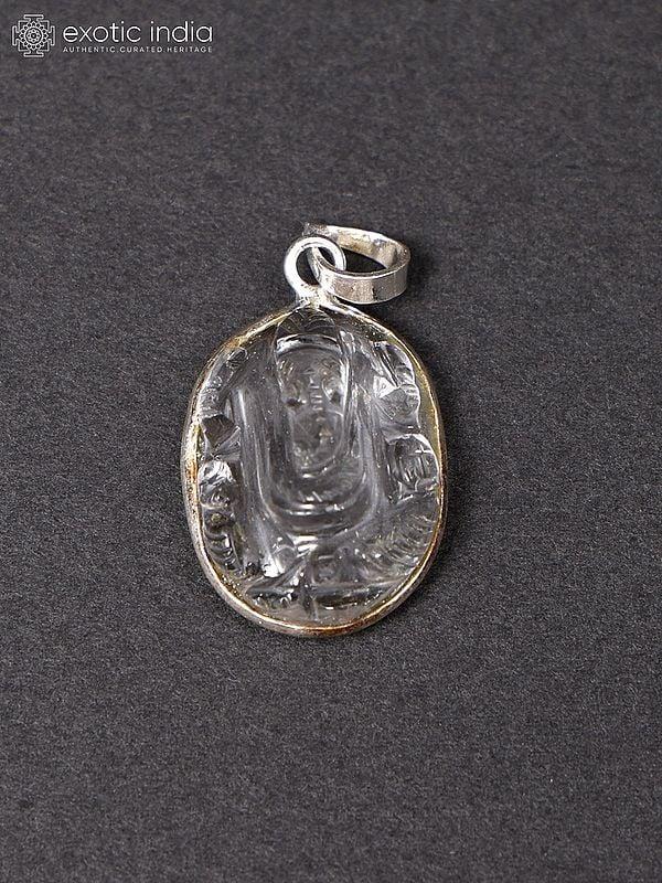 exotic india Lord Ganesha Crystal Pendant