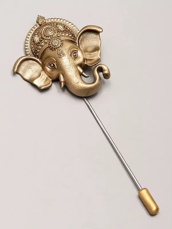 Exotic India Lord Ganesha Face Lapel Pin 