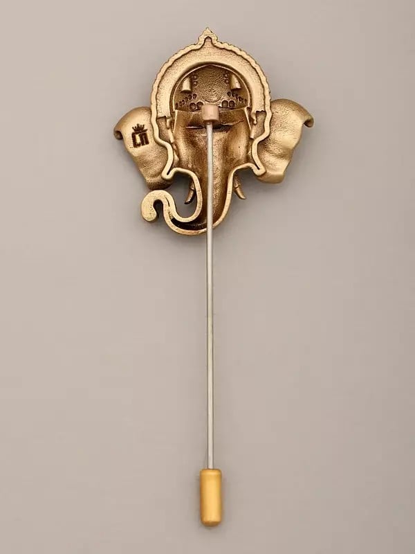 Exotic India Lord Ganesha Face Lapel Pin 